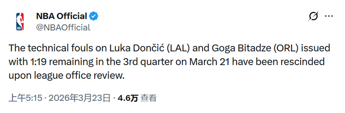 东契奇技犯撤销助湖人冲击十连胜