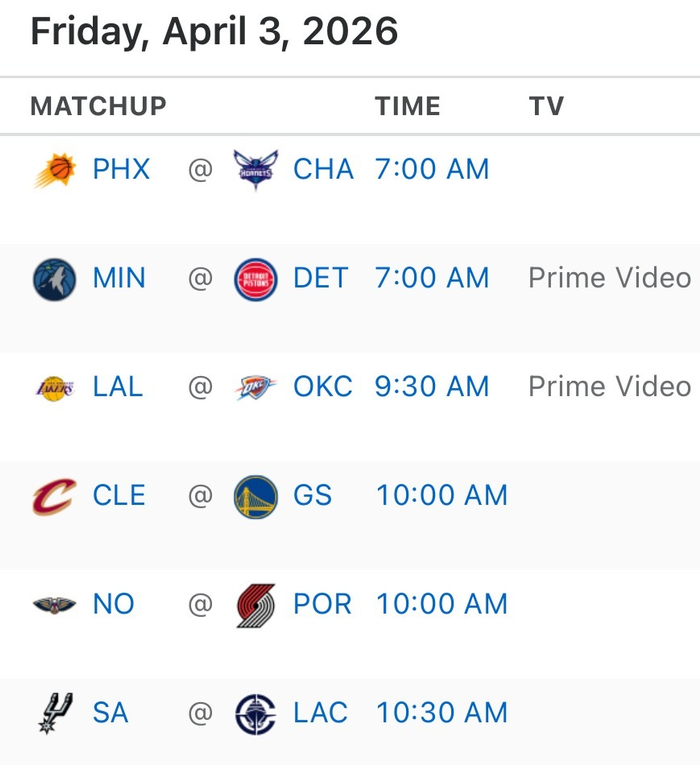 明日焦点战：森林狼迎战活塞 湖人雷霆对决引爆